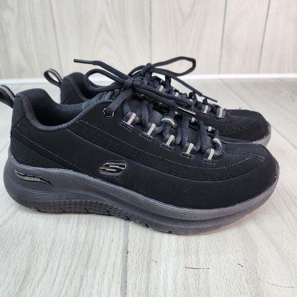 Arch Fit Skechers Women's 7.5 Sneakers Black Air-Cooled SN 150062 - Picture 5 of 11